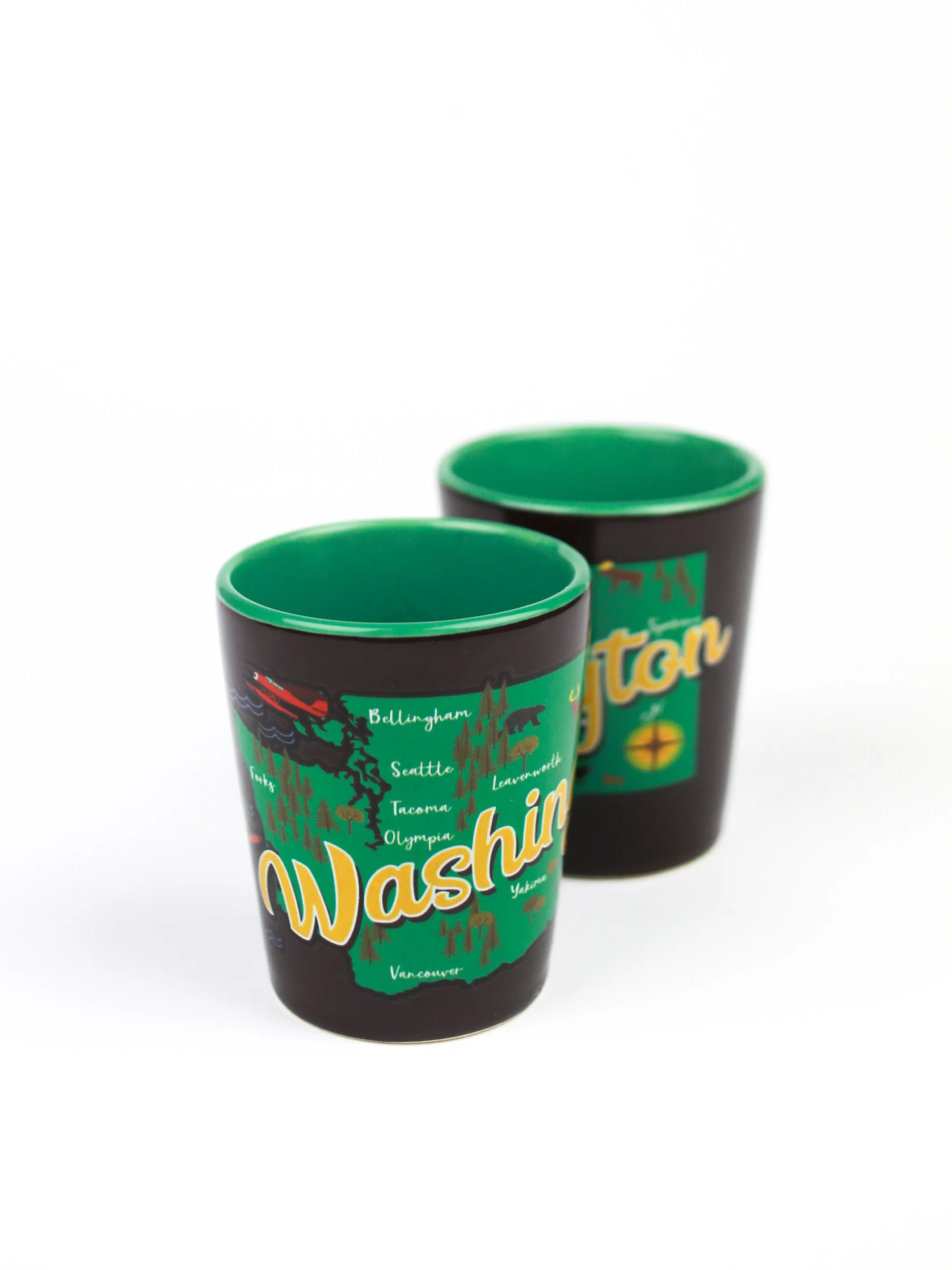 Shot Glasses - Washington Map