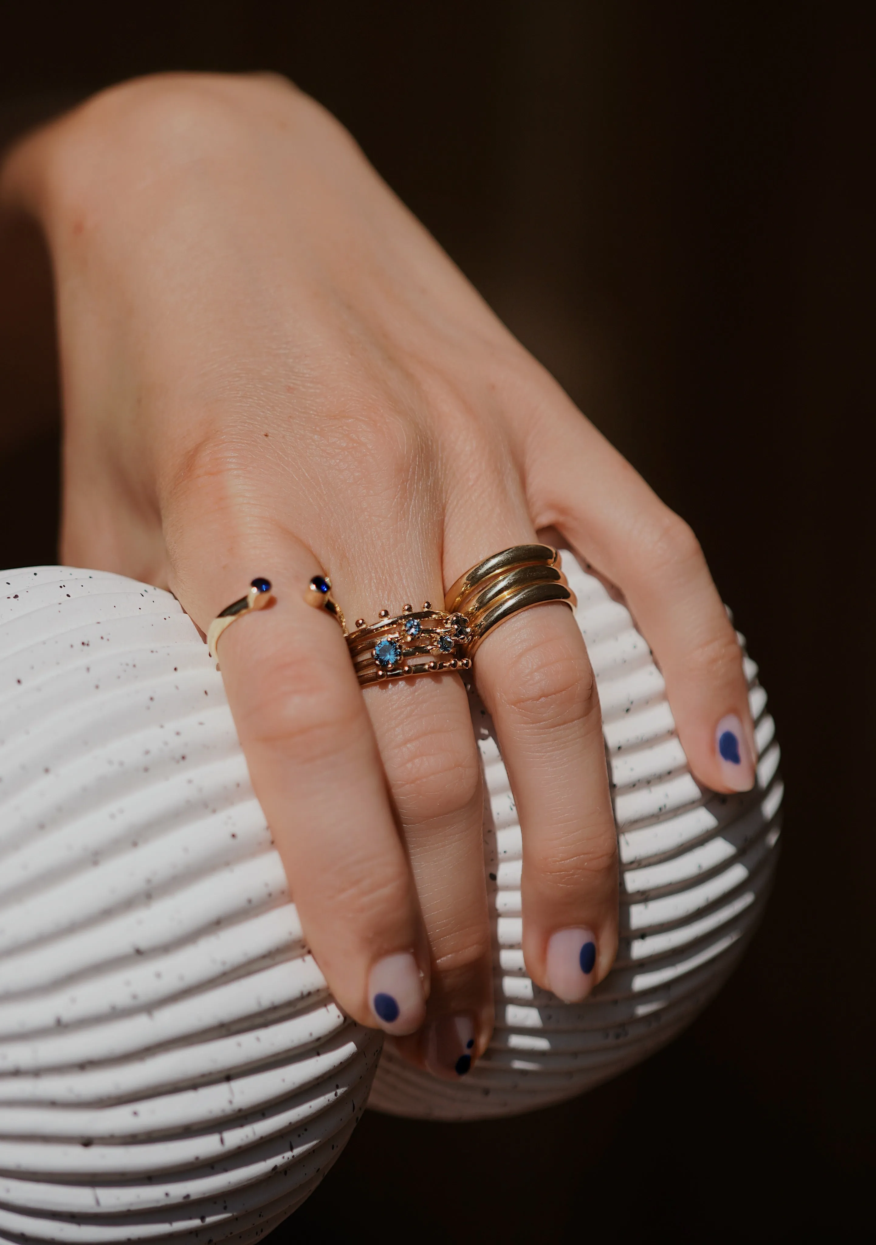 Siamese Topaz ring <br>Solid gold