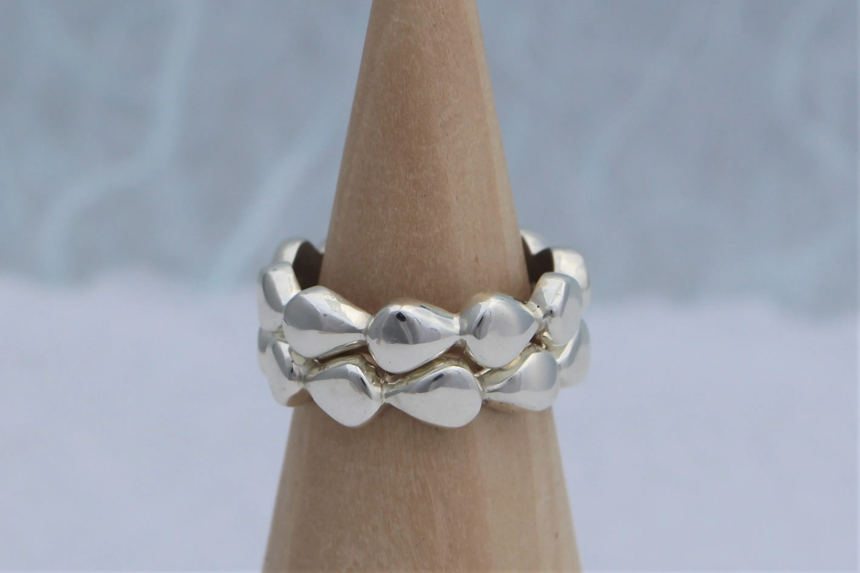 Silver Droplet Ring