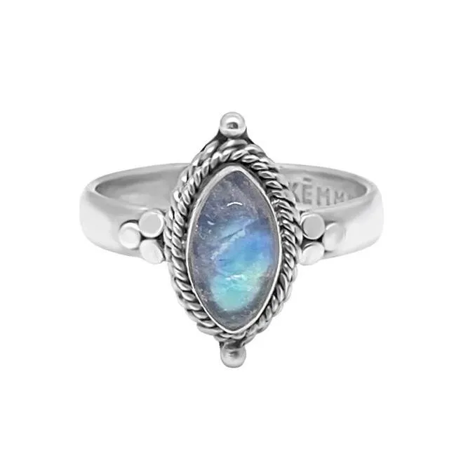 Silver Illumi Moonstone Ring