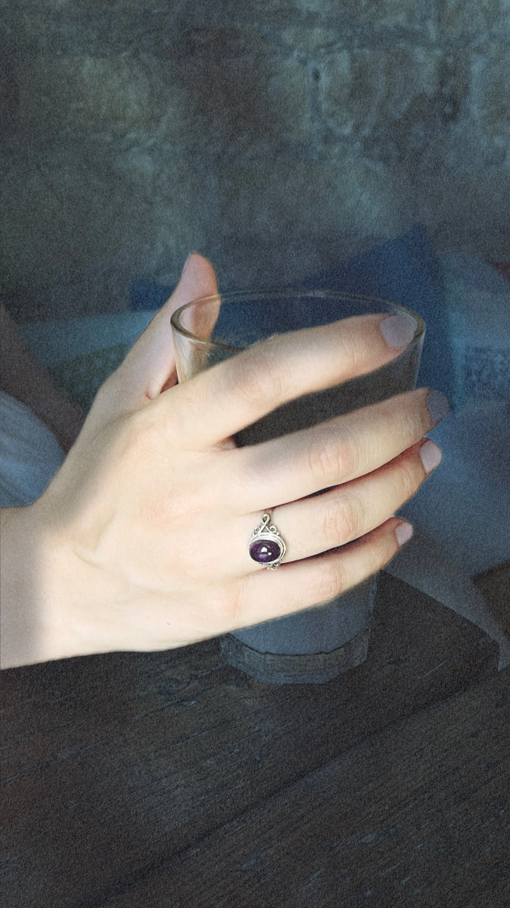 Silver rings - Amethyst