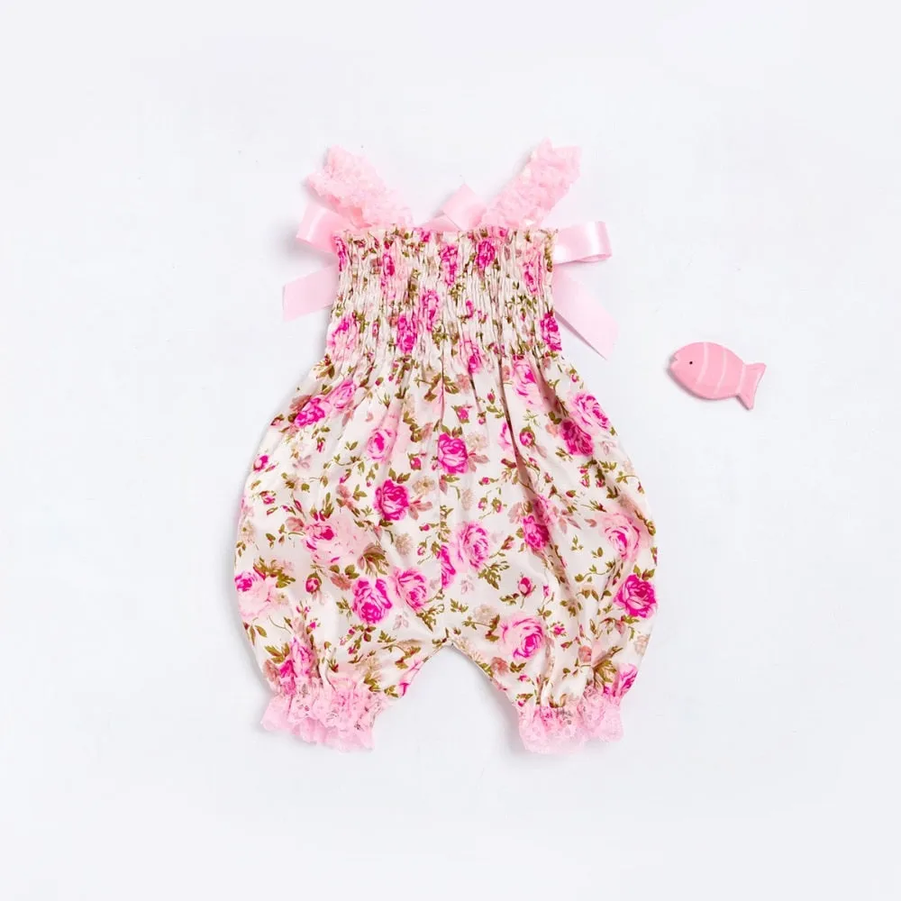 Sleeveless Ruffle Floral Romper