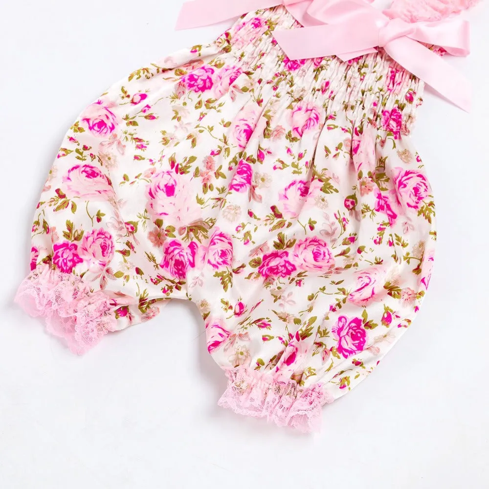 Sleeveless Ruffle Floral Romper