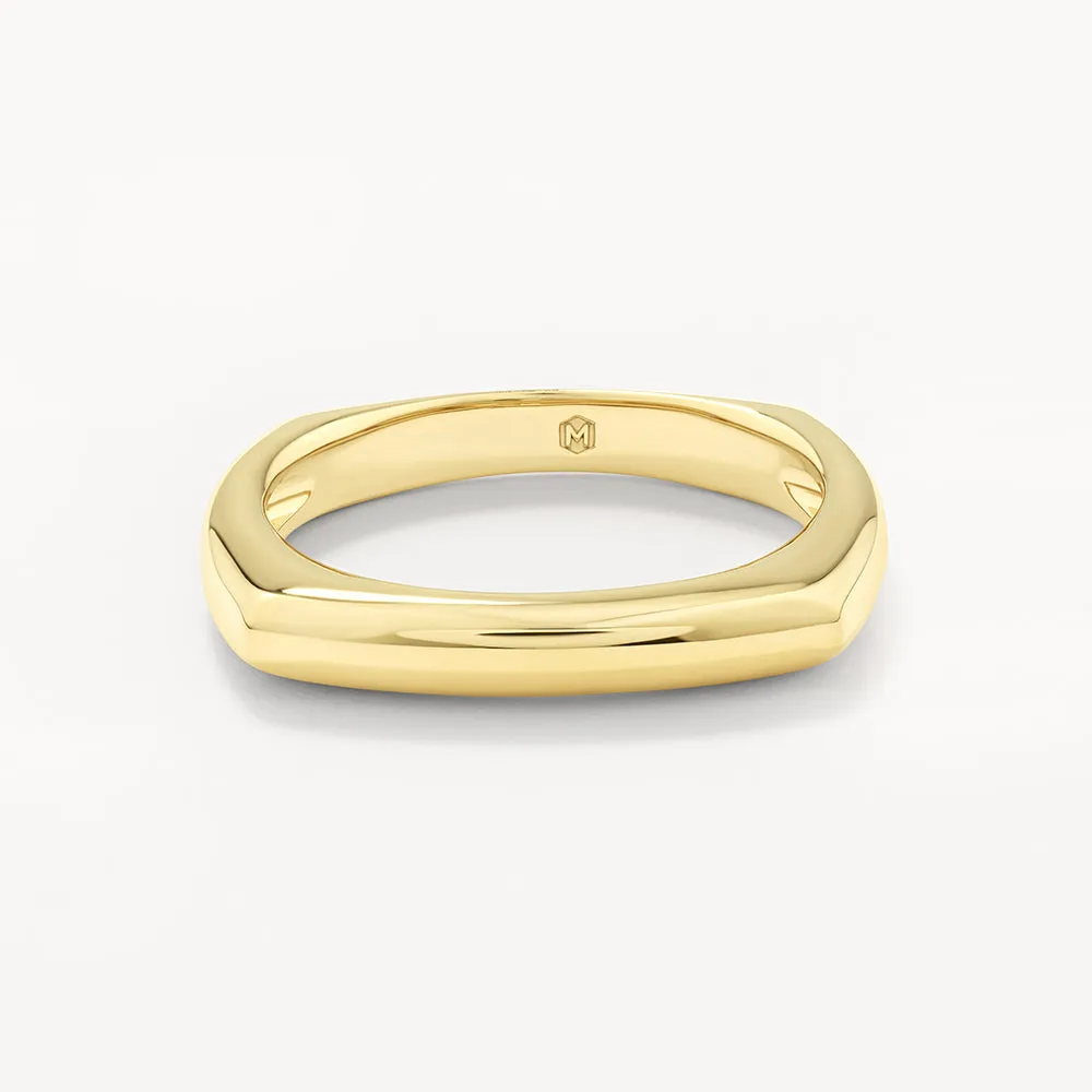 Square Edge Ring in Gold