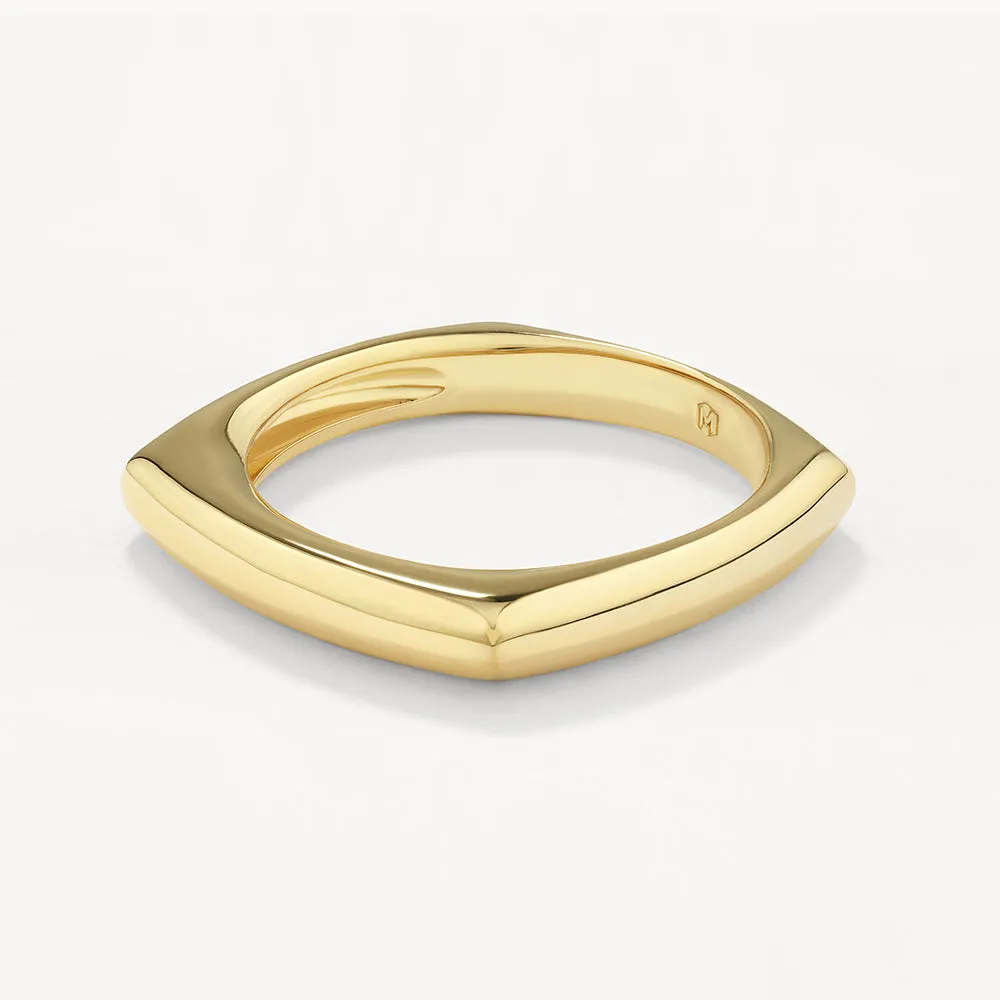 Square Edge Ring in Gold