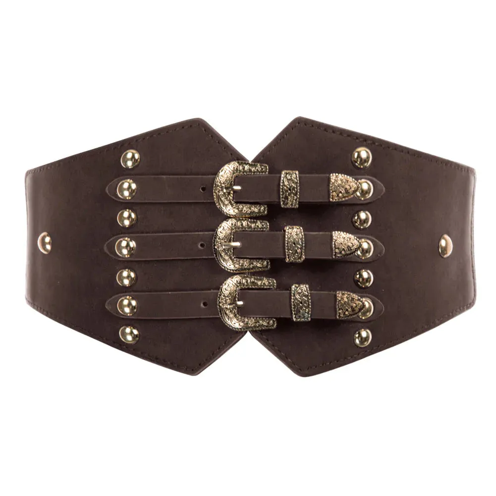 Steampunk Waistband Classic Buckle Corset Leather Waist Belt