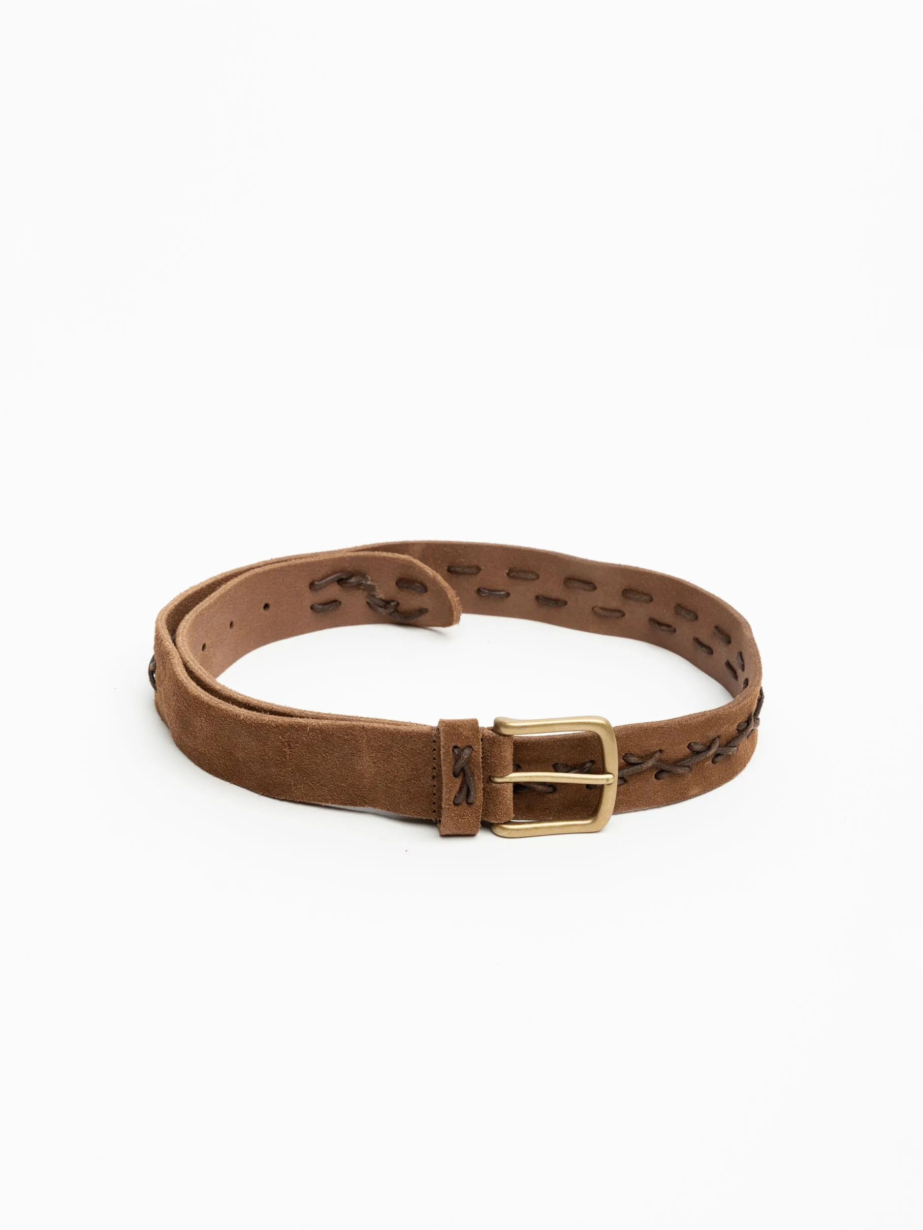 Tan Suede Stitch Belt