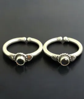 The Avani Silver Gemstone Toe-Rings