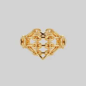 The Supreme Heart Chain Ring - Gold