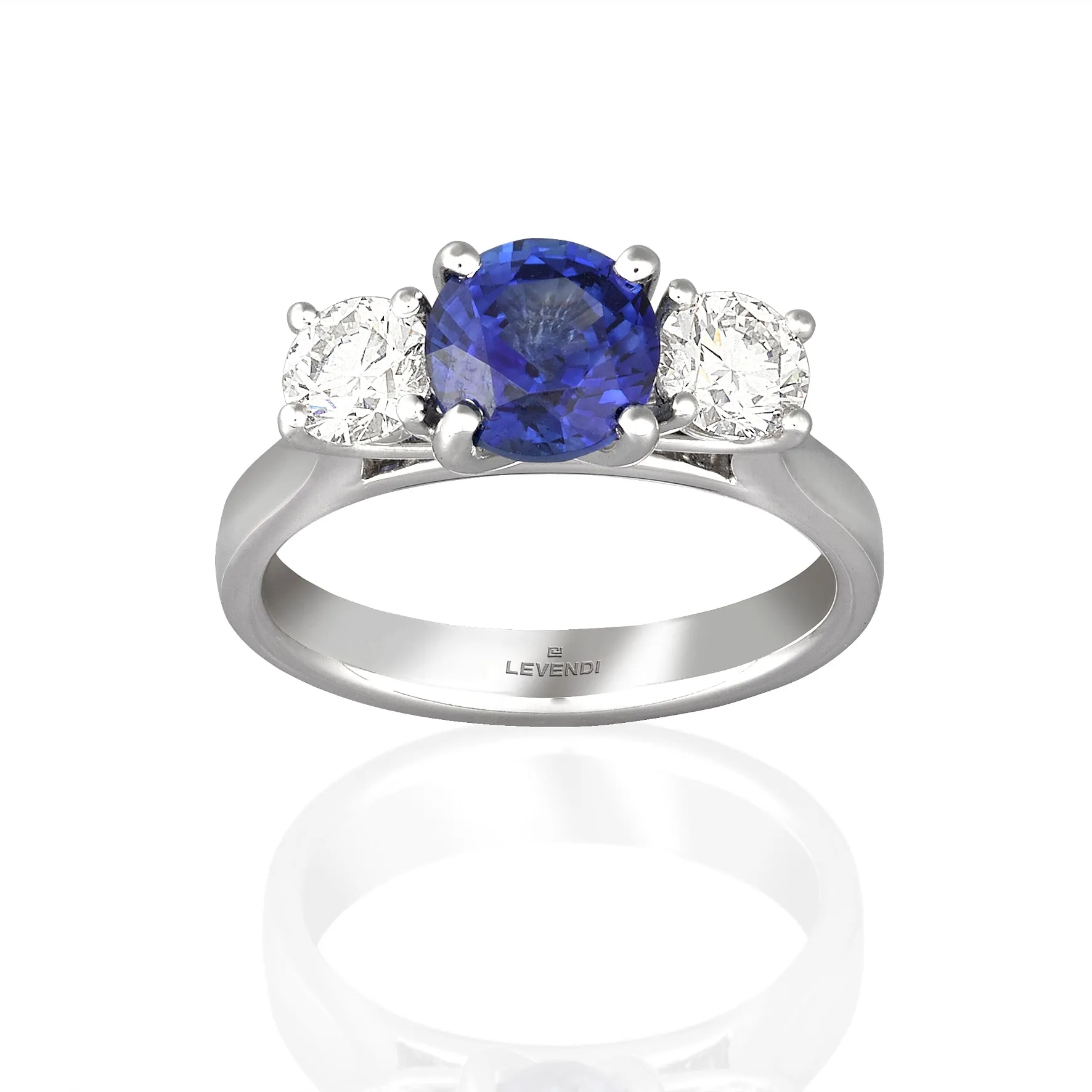 Trilogy Sapphire Engagement Ring