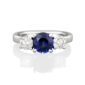 Trilogy Sapphire Engagement Ring