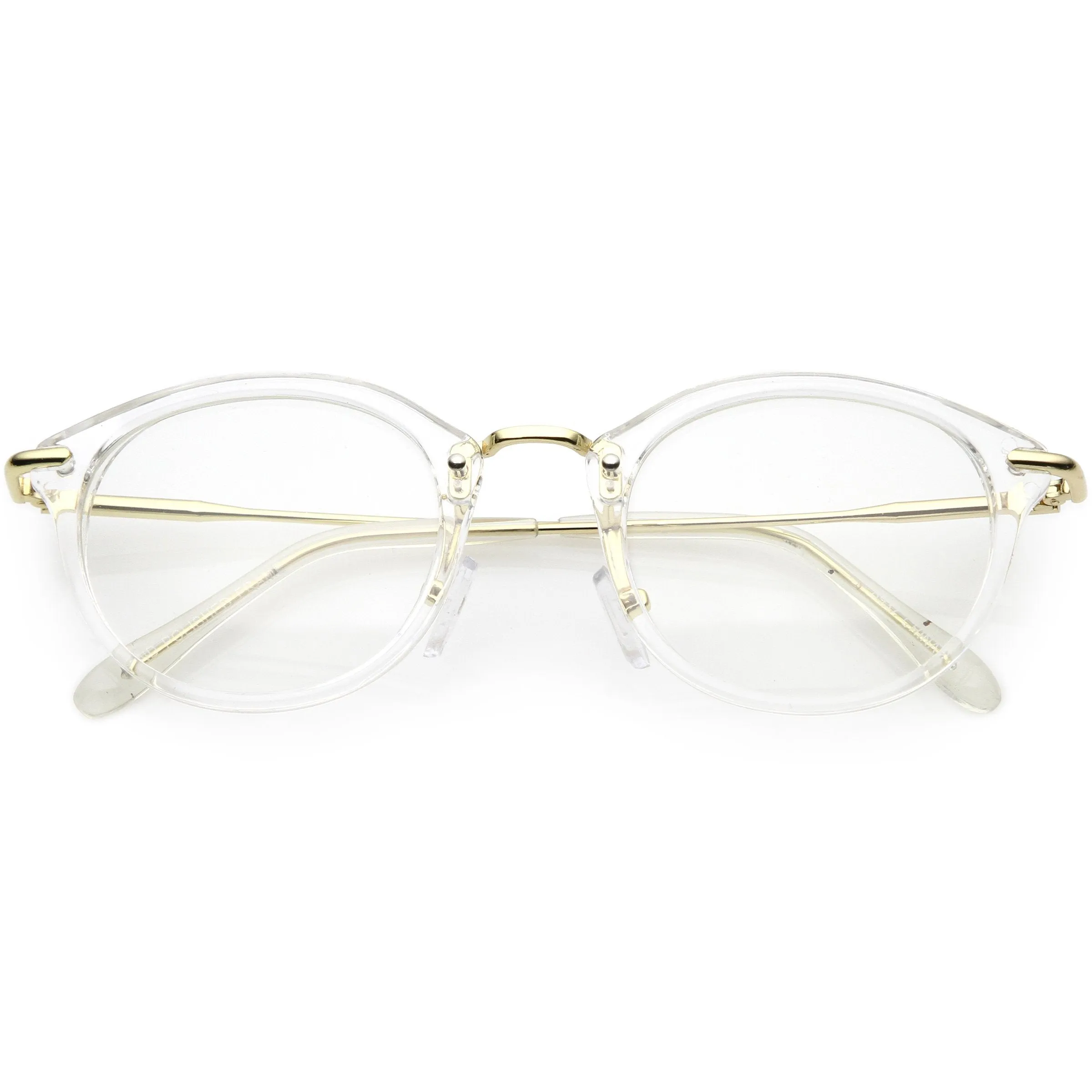 Vintage Inspired Dapper P3 Horned Rim Clear Lens Glasses