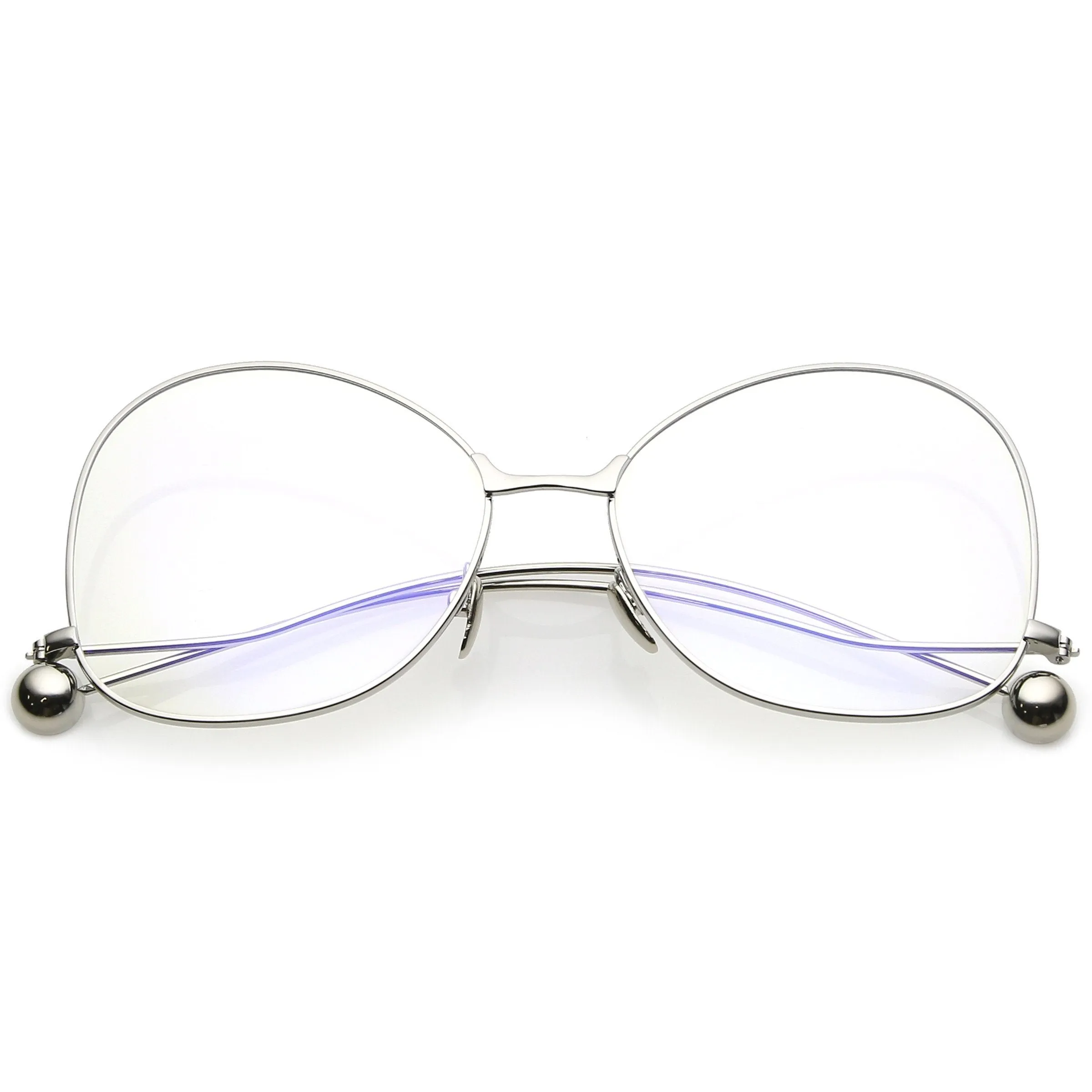 Women's Vintage Oversize Butterfly Clear Lens Glasses