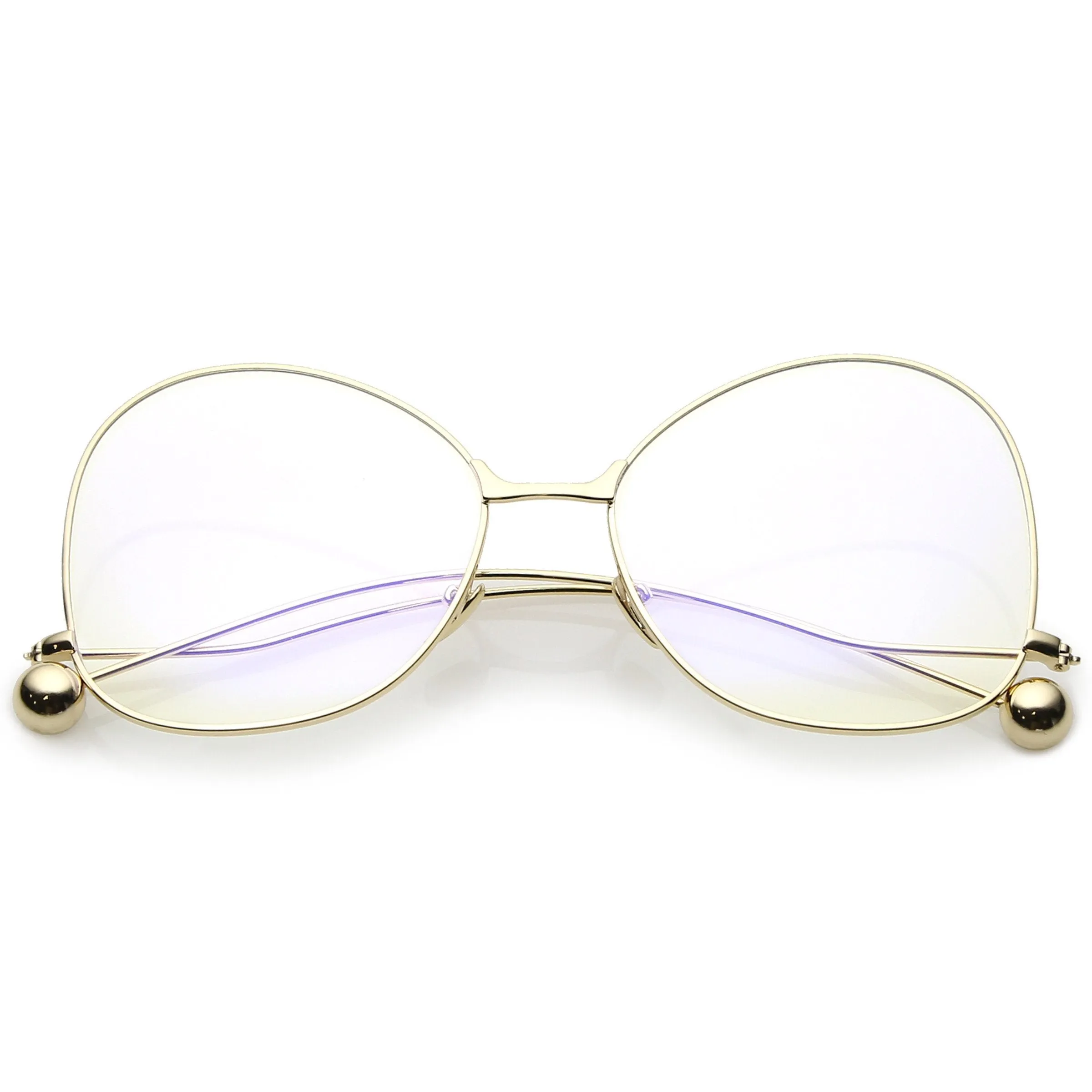 Women's Vintage Oversize Butterfly Clear Lens Glasses