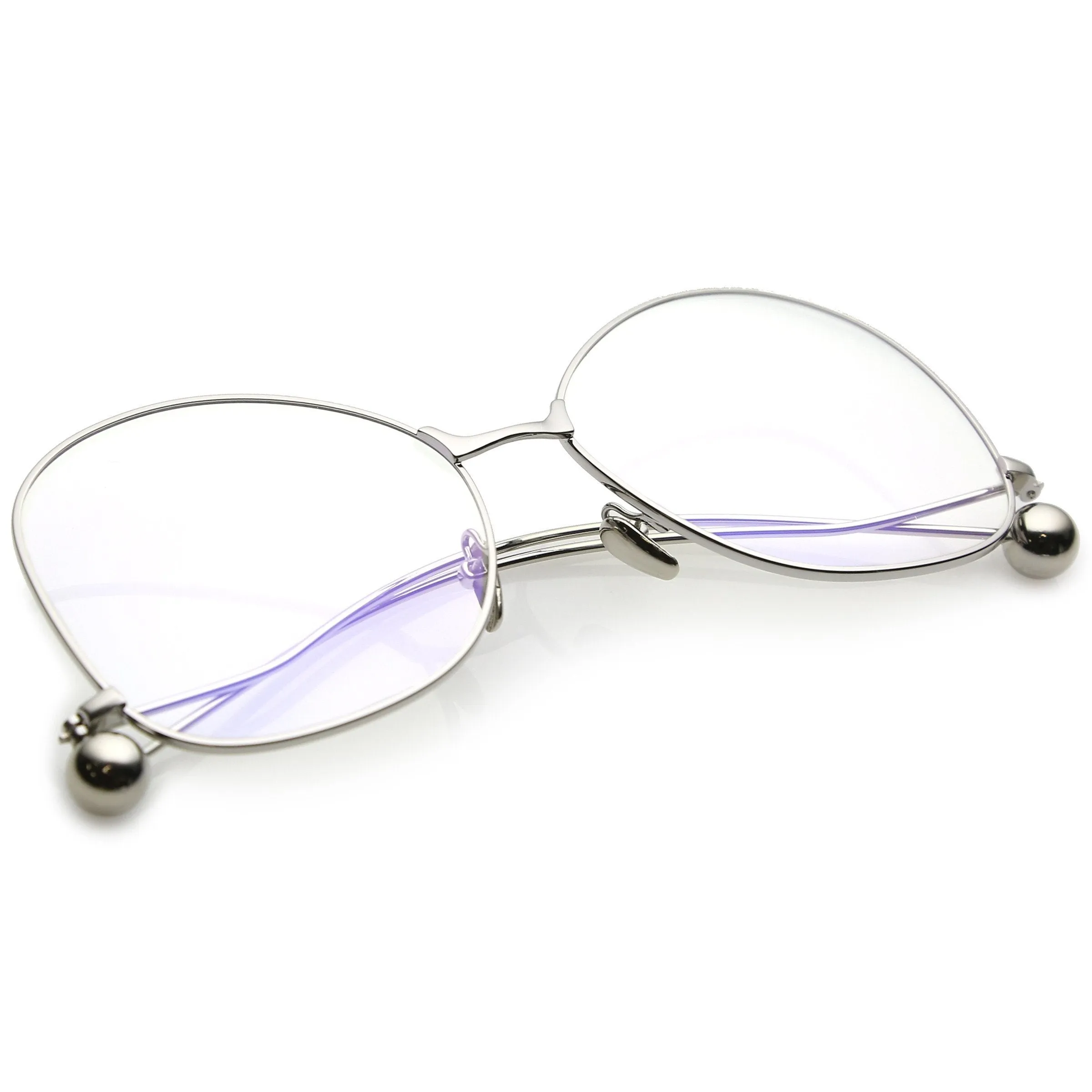 Women's Vintage Oversize Butterfly Clear Lens Glasses