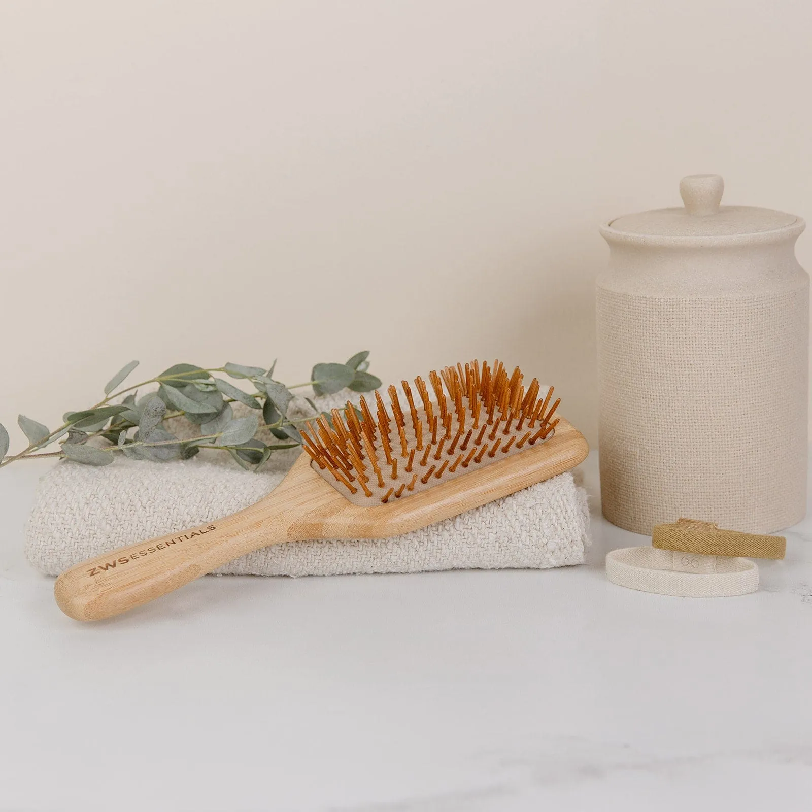 ZeroWasteStore Bamboo Hair Brush - Zero Waste Hair Brush, Plastic Free, 100% Bamboo, Compostable